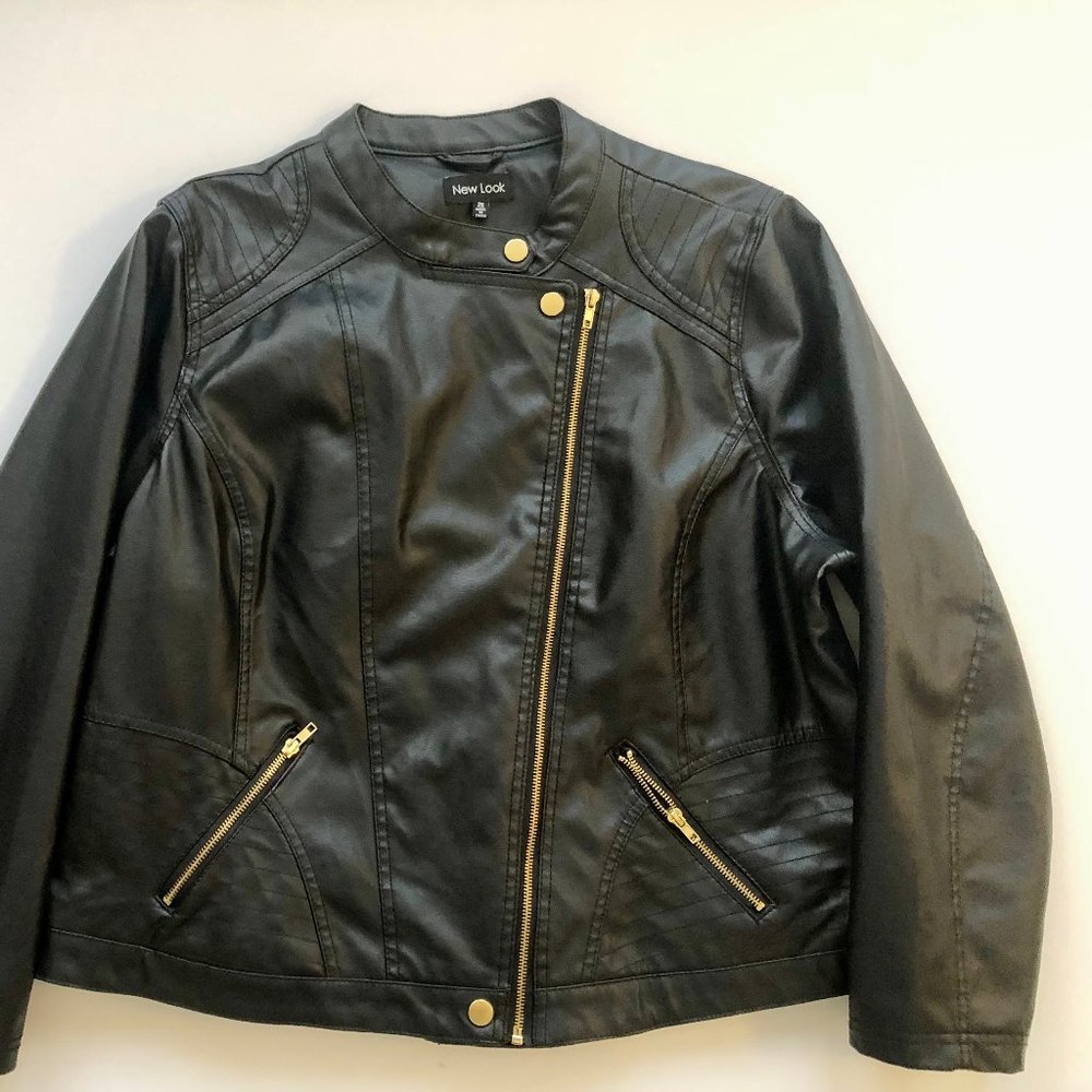 New Look Faux Leather Jacket, 2XL